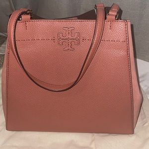 Tory burch Mcgraw mixed material dark cider